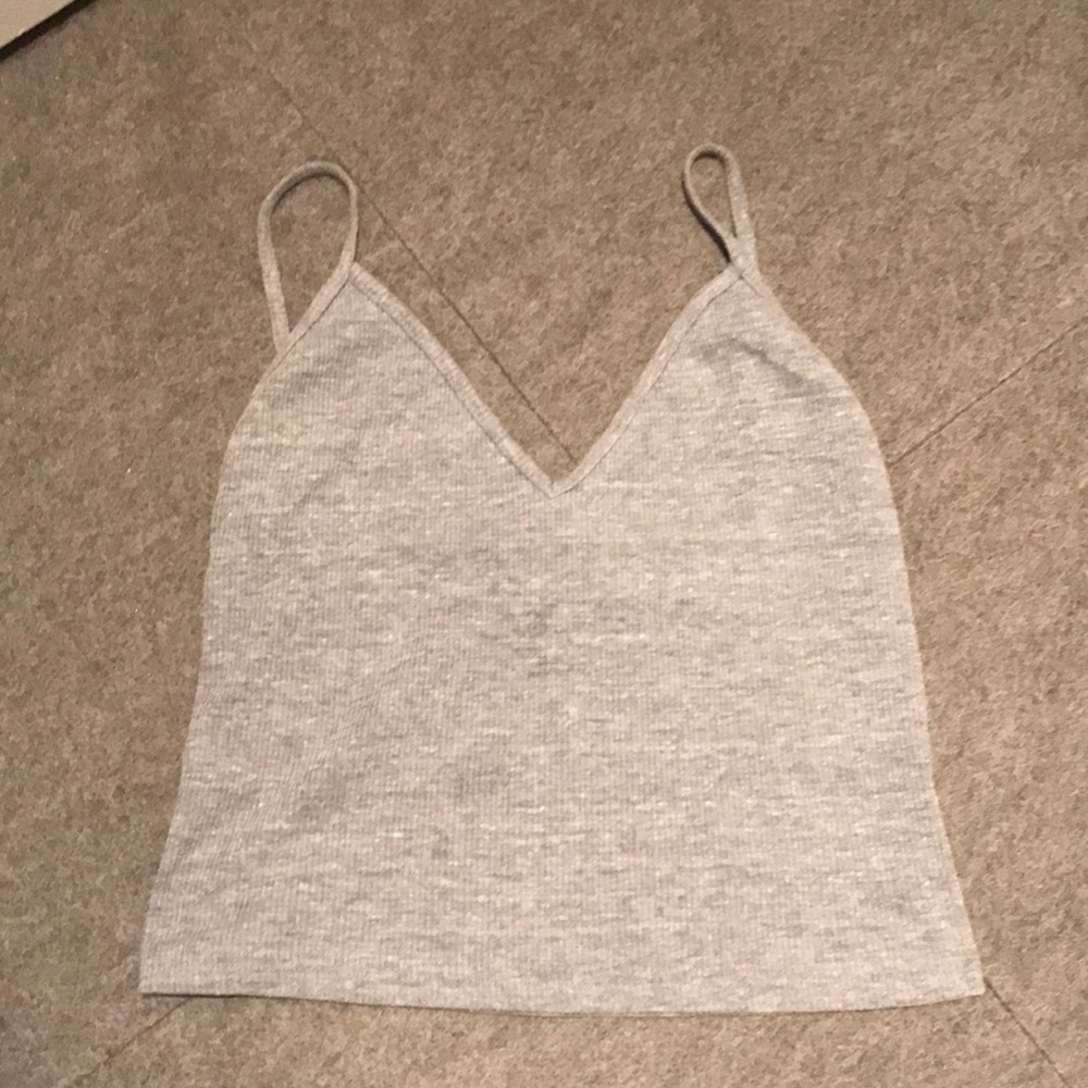 Brandy Melville Ribbed Grey Tanktop